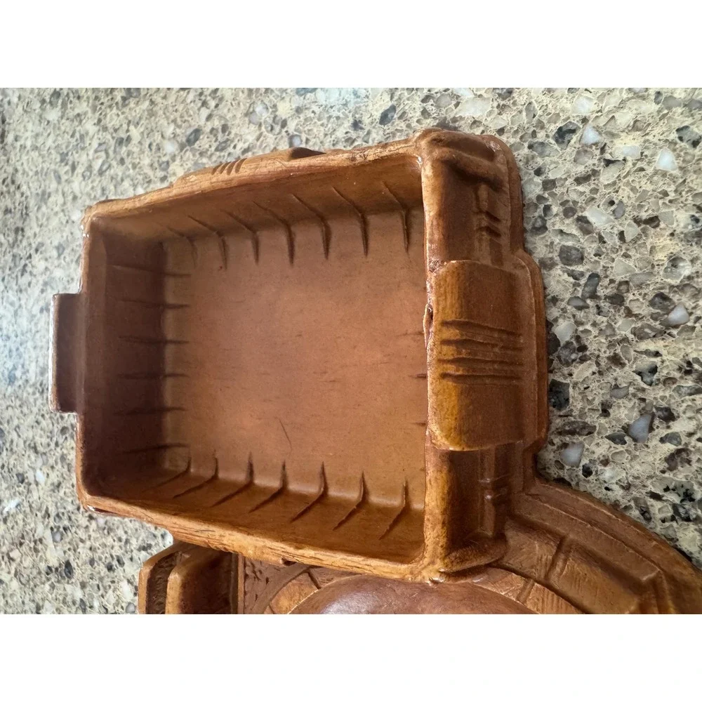 VTG Burwood Native American Chief Smoker's Tray Ashtray Caddy MCM USA TAGS EUC